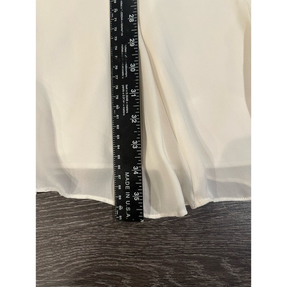 Parker Mini Dress Womens Medium Ivory Silk Embroidered Boho Bell Sleeve Whimsy - Picture 11 of 15